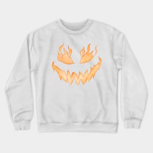 Pumpkin Face Spooky Smile Crewneck Sweatshirt